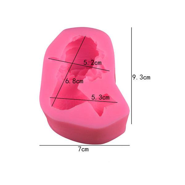 Havfrue silikonform Non-stick kakeform simulering