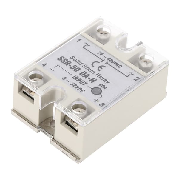 SSR 80A Solid State Relä Icke-Kontakt Brytare 24 480VAC DC AC Hög Kvalitet