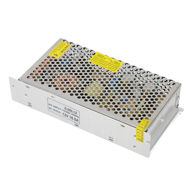 DC Switching Strømforsyningsadapter 200W 110 220V S-200-12 12V 16.5A Universal LED Strip Konverter Regulator