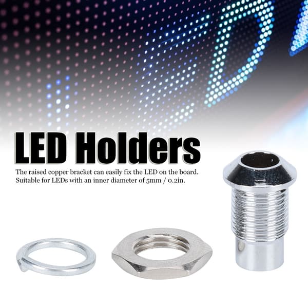 10 stk. Konveks Kobber LED Monteringsholder Base til 5 mm 0,2 tommer Lysdiode