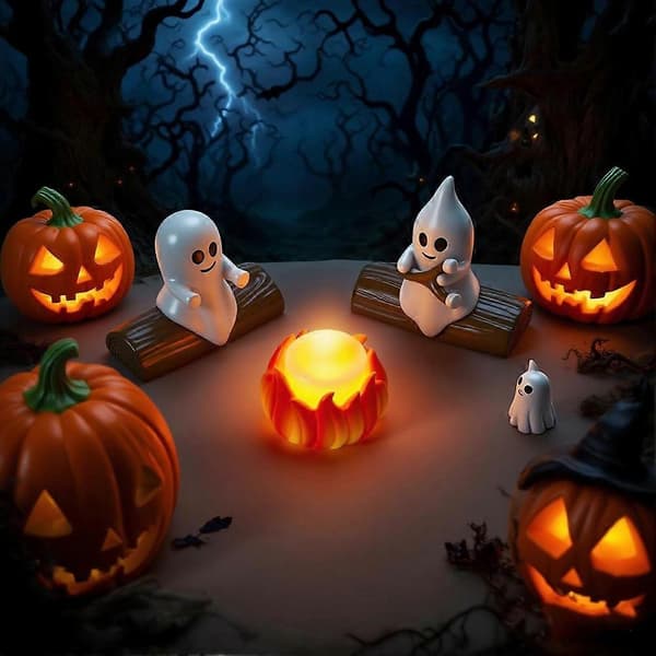 3D Spookys Ghosts Natlampe Sødt Spøgelsesdesign Blød Varm Væglampe til Soveværelsesindretning D