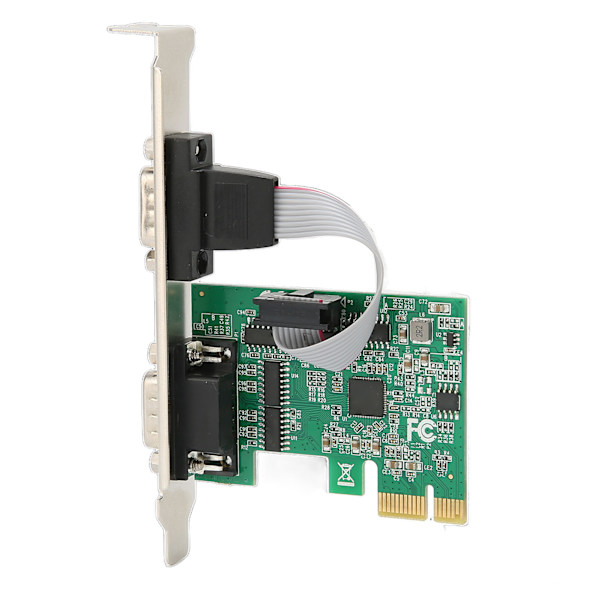 PCIe Serielt Kort 2 Port RS232 DB9 COM Konverter Adapter Controller til Windows Driftstemperatur -40 til 85℃