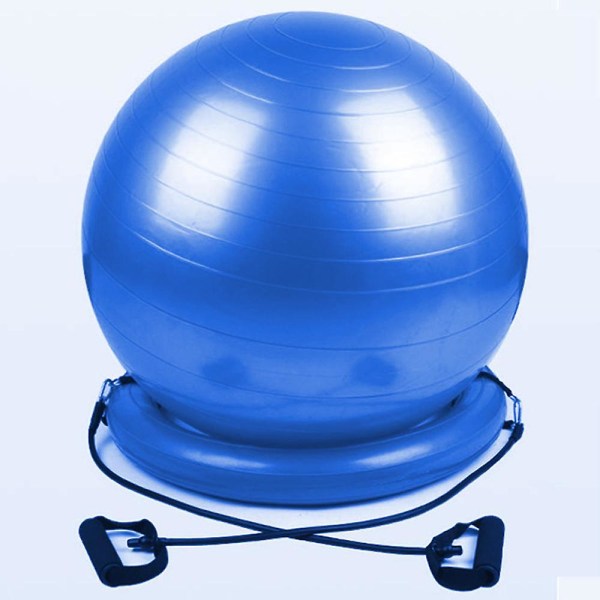 Joogapallojalkarengas kiinteä pohja joogaan, pilatesiin, kuntosalille, toimistoon ja kotiharjoitteluun Blue