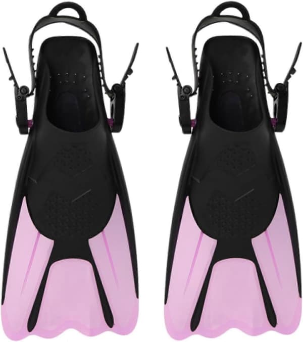Dykkerfinner Letvægts Snorkelfinner Svømmefinner til Mænd Kvinder Pink Small