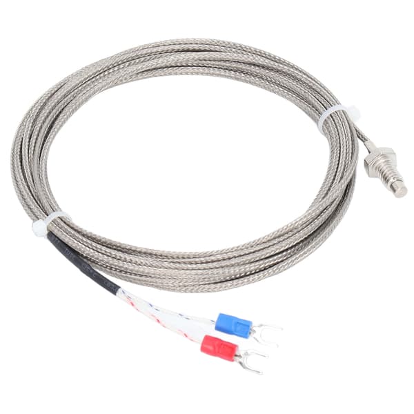 K Typ Termoelement Temperatursensor M6 Skruvgänga 2 Trådsond 4 meter