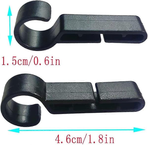 10 Pcs Headlamp Clips for Hard Hat, Headlamp Hook, Hard Hat Light Clip, Helmet