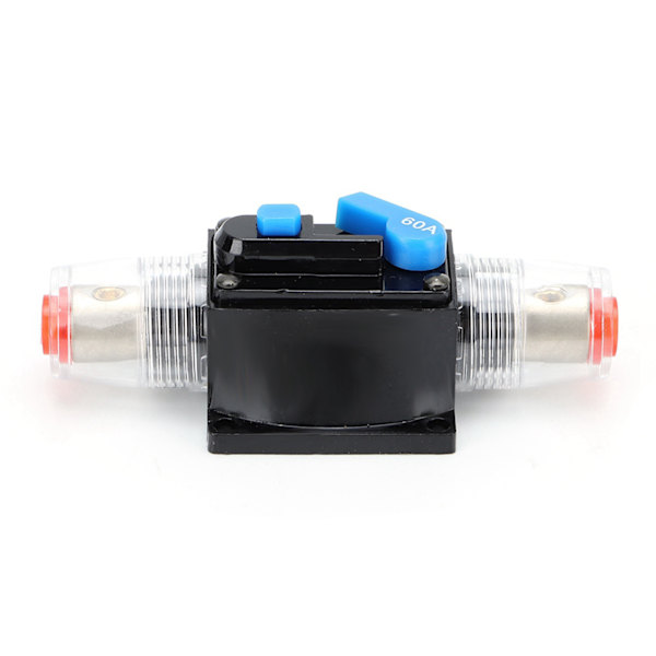 12V 60A Auto Bil Båd Audio Manuel Reset Strømafbryder Switch Sikring Support