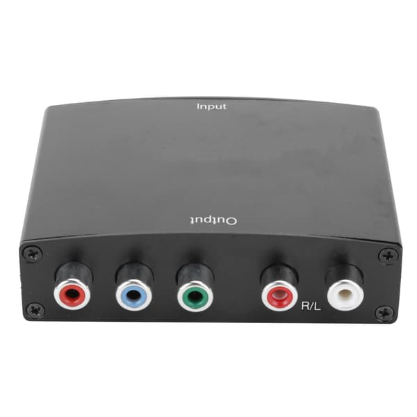 HDMI til 5RCA RGB komponentvideokonverter med YPbPr lydadapter 100-240V EU-plugg