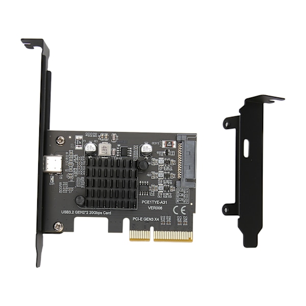 PCIe USB 3.2 Gen 2 Udvidelseskort 20Gbps Type C ASM3242 Controller til Desktop PC