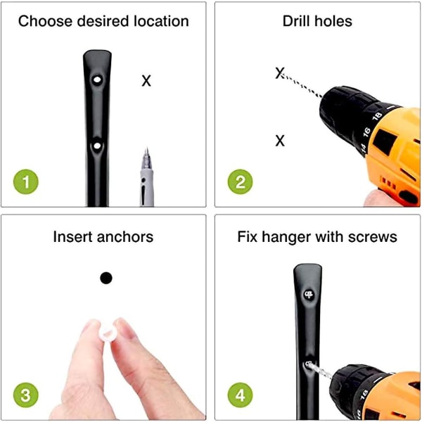 Universal Garage Utility Hook 3 Multifunktion Väggmonterad förvaringsställ Dörrkrok U-form Verktygsförvaring Trädgårdshängare Väggfäste Vagga för power