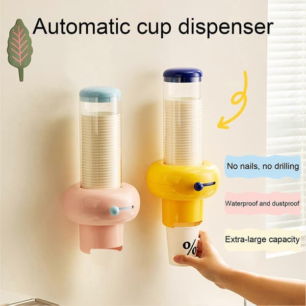 Dustproof Transparent Paper Cup Holder for Multi-Scene Use Practical F Blue