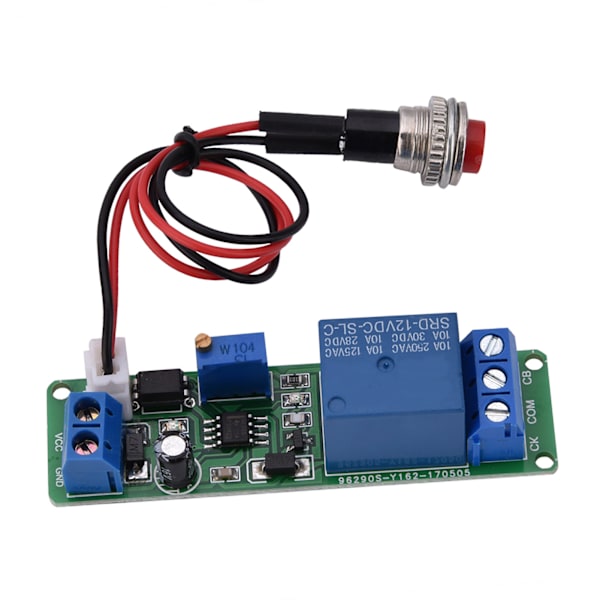 DC 12V Justerbart Timer Forsinkelses Sluk Modul Timing Relæ Switch 1 til 10 Sekunder