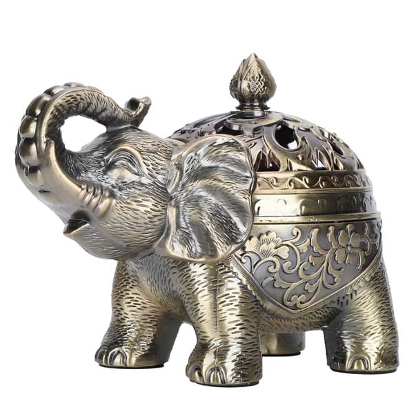 Bronse Elefant Røkelsesbrenner Aromaterapi Dekor for Stue Inngang Soverom