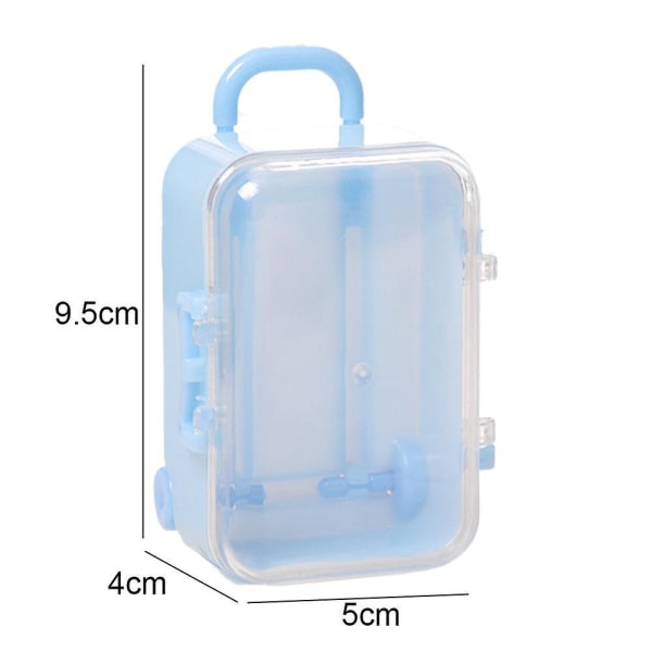 Söpö Mini Travel Hard matkalaukkulaatikko vastaanottolahjalaatikko hääkoristekorujen säilytyslaatikkoon Blue