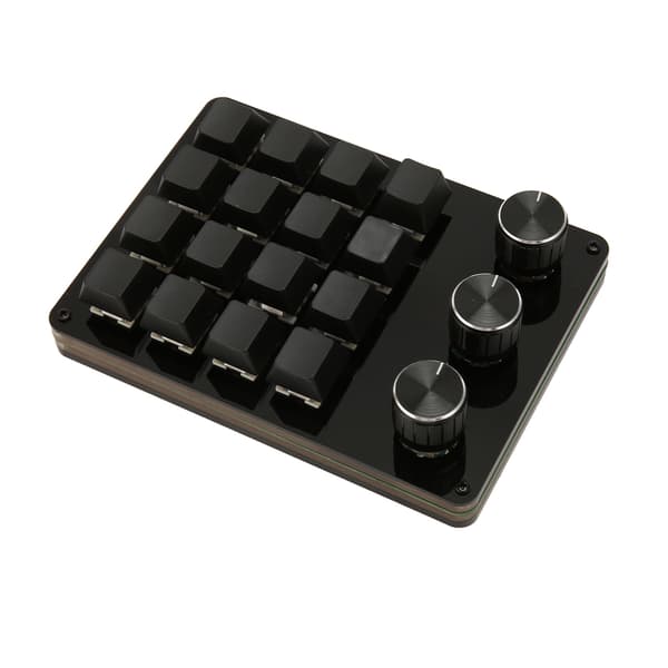 Hot Swappable Mekanisk Gaming Keypad 16 Taster 3 Knapper Blå Kontakt Mini Programmerbart Keypad til Kontor Media
