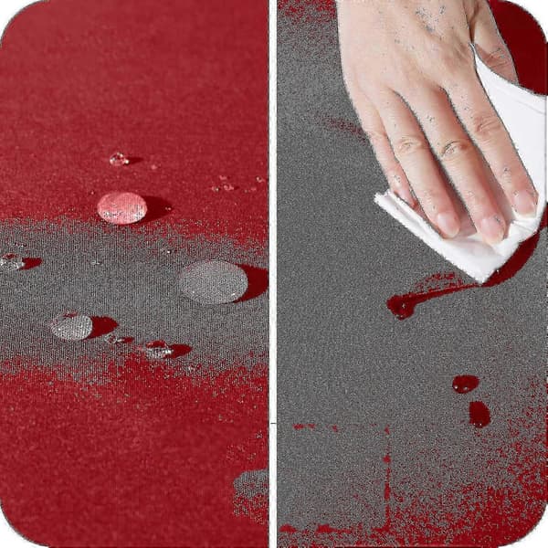 Waterproof tablecloth wipeable oil-resistant lotus effect tablecloth 135x220cm red