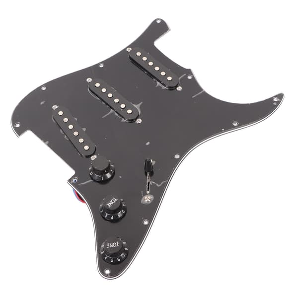 Elgitarr Pickup Single Coil Klart Ljud 11 Hål Förkopplad Pickup Ersättning Svart