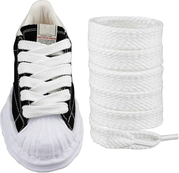 Tykkere snørebånd til Maison Mihara Yasuhiro Sneaker Erstatningssko Flad Jumbo