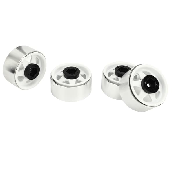 4 stk. Beadlock Fælgbredde Offset -8,9 mm Metal Deep Dish Nav til Axial SCX10 90046 1,9 Tommer Hvid
