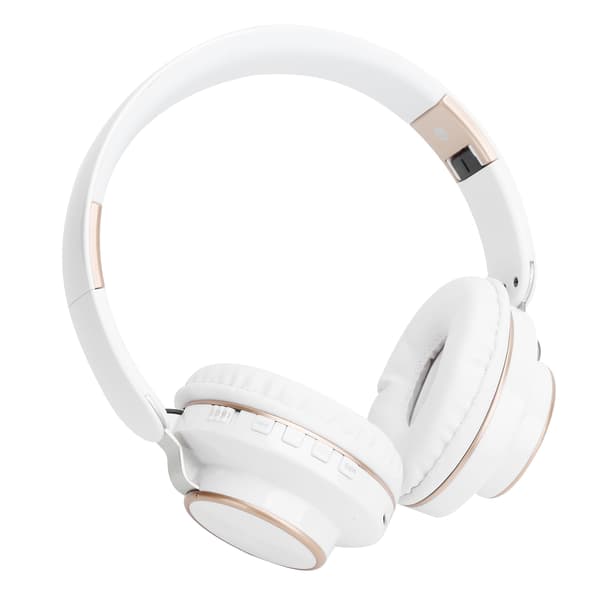 08S Bluetooth 5.0 HiFi Vikbart Gaming Headset Vit Sport Datorhörlur