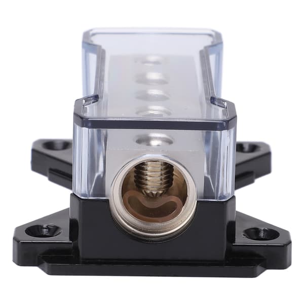 Universal Bil Audio Strømfordelingsblok 0GA Input 4GA Output Zinklegering Krombelagt