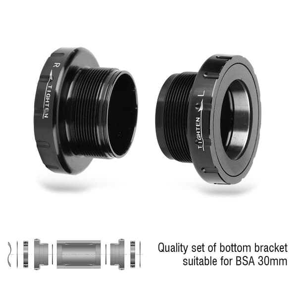 BSA30 30mm Bundbeslag med Lejer til Racercykel til SRAM FSA Rotor Raceface