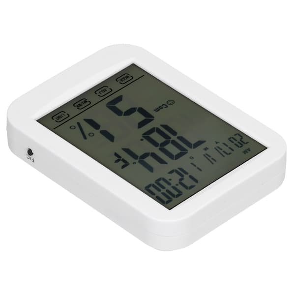Digitalt Termometer Hygrometer LCD Touch Screen Temperatur Fugtighedstester til Hjemmekontor
