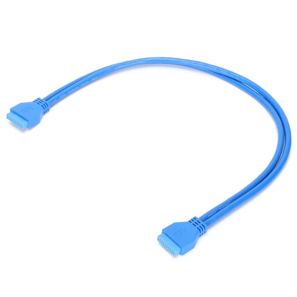 USB 3.0 20 Pin Han til Han Forlængerkabel 50cm Kompatibel USB 2.0 1.1