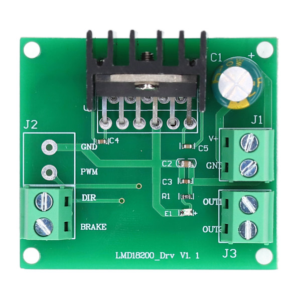 LMD18200T DC Motor Drive Modul PWM Hastighetskontroller 4.5V til 5.5V