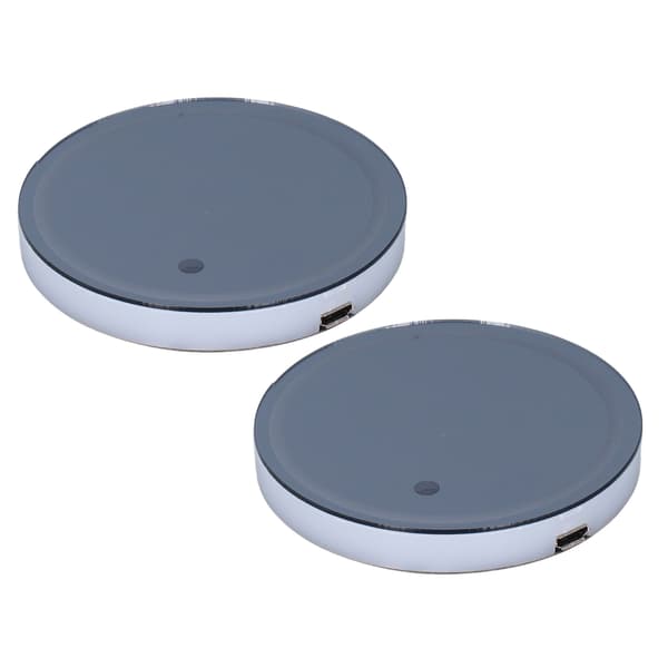 2 stk. LED Atmosfærelys Koppholder Matte 7 Farger 3 Moduser USB Lading IP67 Vanntett Sklisikker Universal