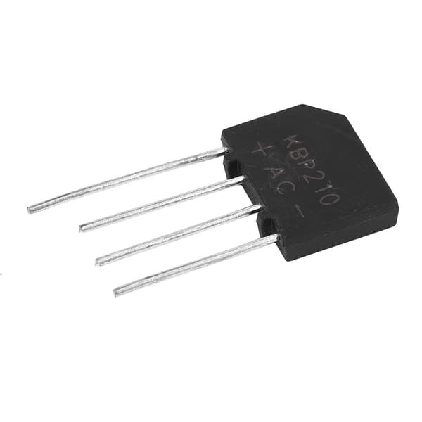2A 1000V diodisilta KBP210 litteä tasasuuntaajasiltä elektroniikkapiiriin (10 kpl)