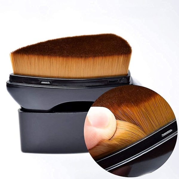 Professionel foundation børste børste flydende makeup med tykke syntetiske hår til fugtig og tør blanding