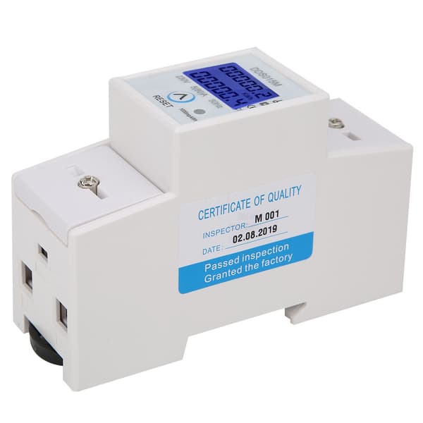 DDS015M Digital Watt-time-måler Enkeltfaset 230V Nulstil Elektrisk Strømmåler
