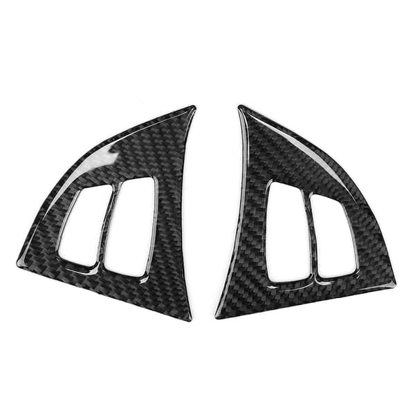 2 st/set Kolfiber Ratt Ram Skydd Trim Vänsterstyrd Passar för E70 X5 2008-2013