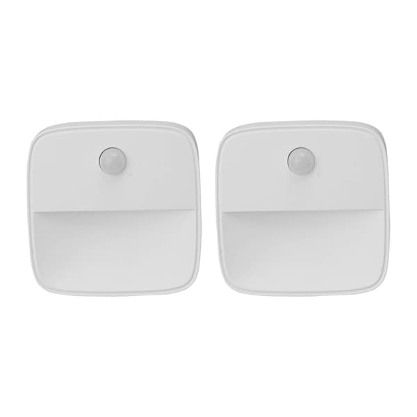 2st Mini Varmvit LED Rörelsesensor Nattlampa EU-kontakt 100‑240V för Sovrum Kök