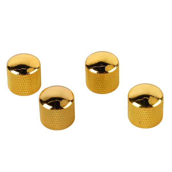 4st Gitarrknapp Metall Volym Ton Dome Kontrollknapp Musikinstrument Tillbehör Set GD103 Guld