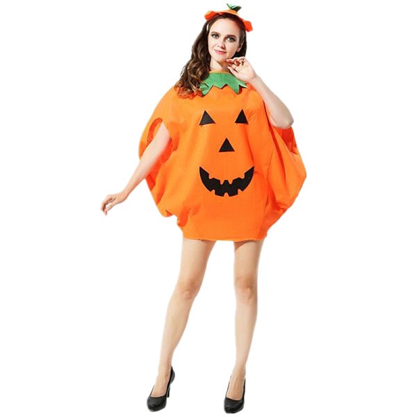 Halloween-pumpadräkt för damer (1 set, orange)