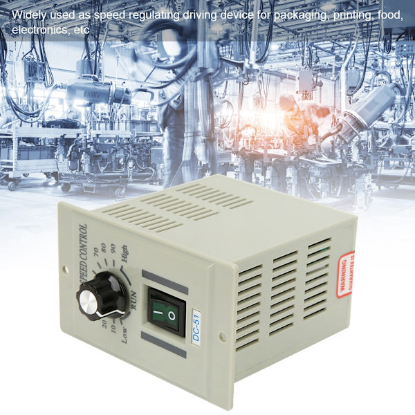Mini Permanent Magnetisk DC Motor Hastighedsregulator DC-51 110V Input 0-90V DC Output