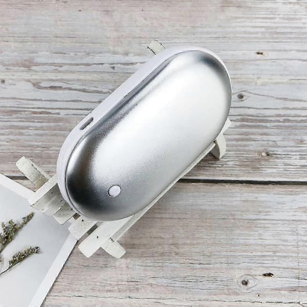 2 kpl ladattavia kädenlämmittimiä USB-virtapankki sähköinen taskulämmitin lapsille ja aikuisille White