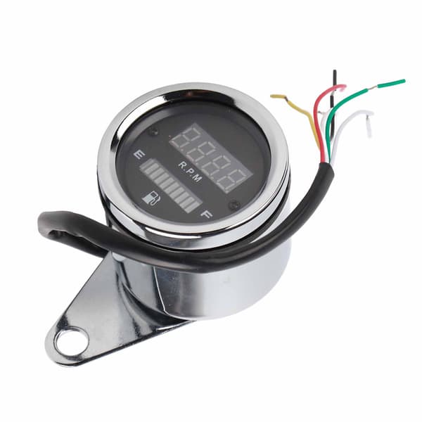Motorcykel Digital Tacho Speedometer Måler 2 Luftguide Cylinder Modificeret Instrument