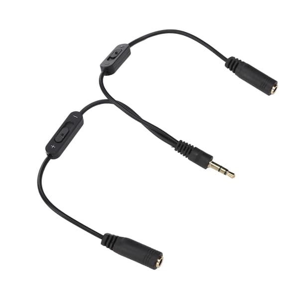 Stereo 3,5 mm til dobbelt hun 1 til 2 hovedtelefonadapterkabel med kontakt til par