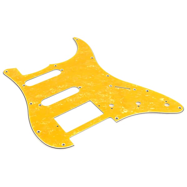 Elgitarr Plektrumskydd PVC Plastskydd Repskydd Frontplatta Panelöverdrag Instrumenttillbehör Gul Pärlfärg GSSH64