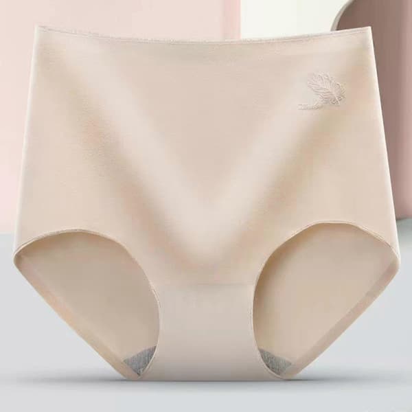 5 stk åndbare bomuldstrusser til kvinder, ensfarvede dameunderbukser Khaki-blå-sort Khaki-blue-black 3pcs