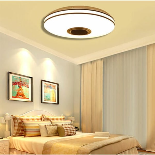Ceiling Light 48W 30CM RGB Smart Wireless Bluetooth Music Speaker APP Dimmable with Remote Control 3000-6500K