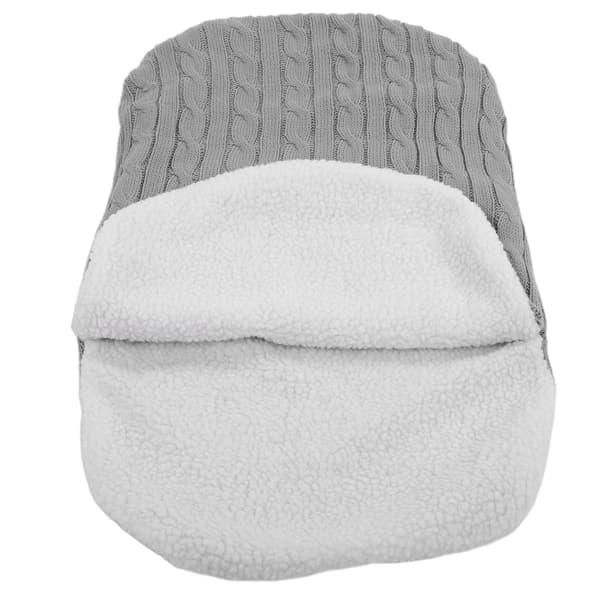 Baby Swaddle Barnevognteppe Varm Nyfødt Sovepose for Småbarn Lys Grå