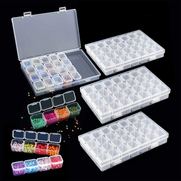 1pcs 28 Slots Diamond Embroidery Box Daimond Painting Accessories Boxes Case Cross Stitch Tools, Canvas Pain