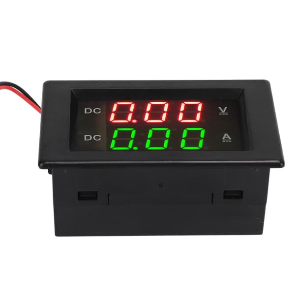 YB4835VA DC 0 til 300V 50A Dobbel Skjerm Vanntett Interferensresistent LED Spenningsamperemeter Strøm Voltmeter