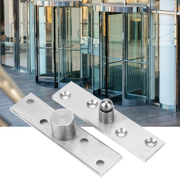 2 STK Rustfrit Stål 360 Graders Roterende Top Bund Pivot Hængsel Neutral Aksel Hardware Dele