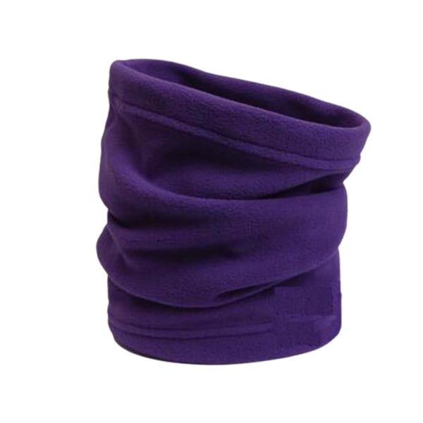 Farfi Halstørklæde Justerbar ensfarvet fleece Hold Warming Ski Tube Warmer til sport Purple