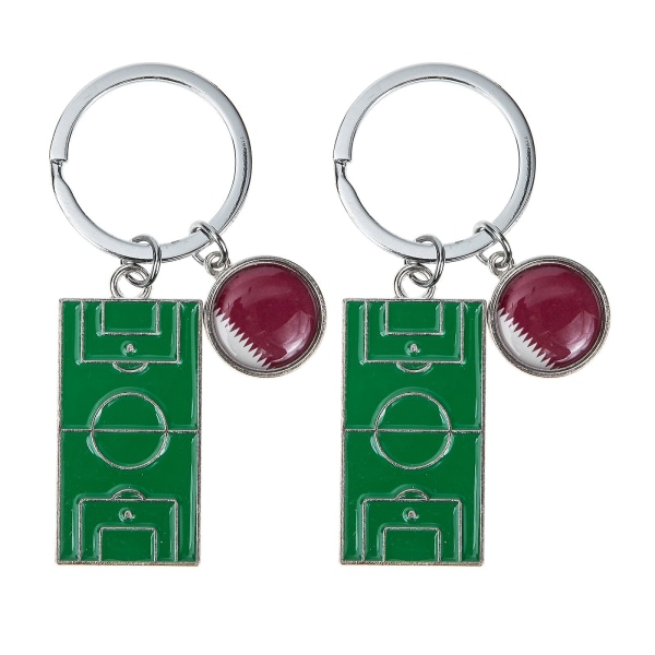 2 kpl Creative Football Kentälle suunniteltu avaimia ripustettavat koristeet jalkapallofanien lahjat